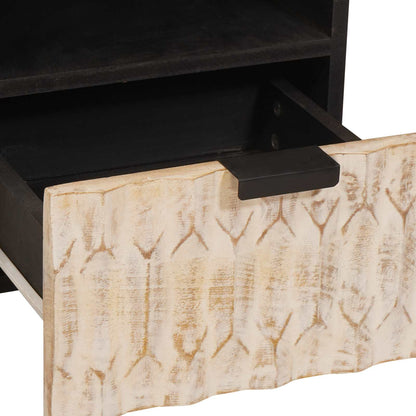 TV-Schränk Weiße gewaschene Oberfläche 70 x 33 x 46 cm