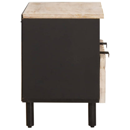 TV-Schränk Weiße gewaschene Oberfläche 70 x 33 x 46 cm