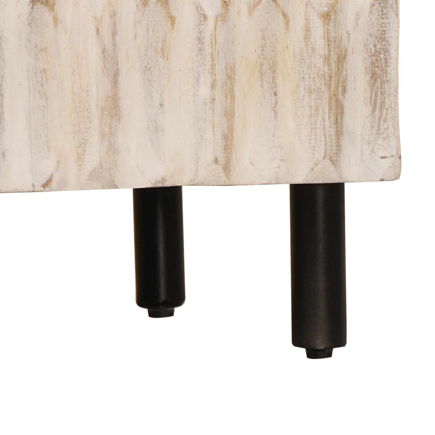 vidaXL Sideboard Weiße gewaschene Oberfläche 60 x 33 x 75 cm
