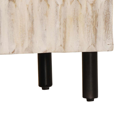 vidaXL Sideboard Weiße gewaschene Oberfläche 60 x 33 x 75 cm