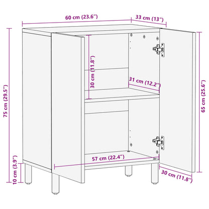 vidaXL Sideboard Weiße gewaschene Oberfläche 60 x 33 x 75 cm