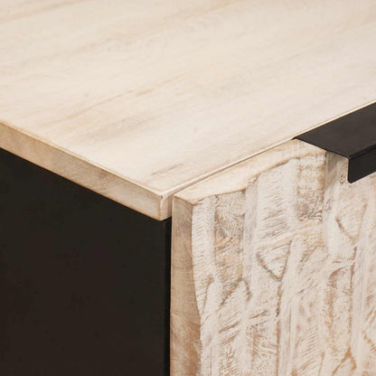 vidaXL Sideboard Weiße gewaschene Oberfläche 60 x 33 x 75 cm