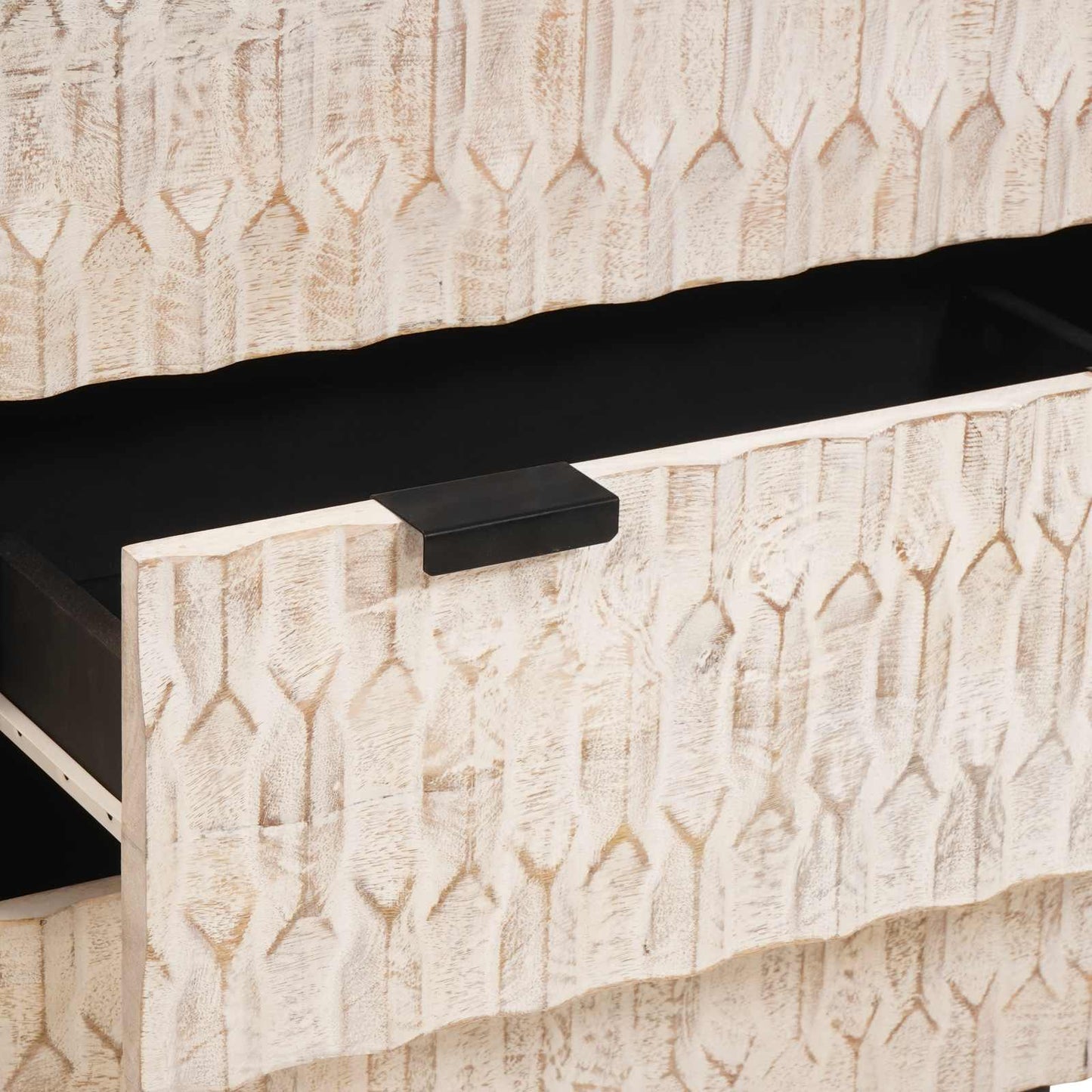 vidaXL Sideboard Weiße gewaschene Oberfläche 60 x 33 x 75 cm