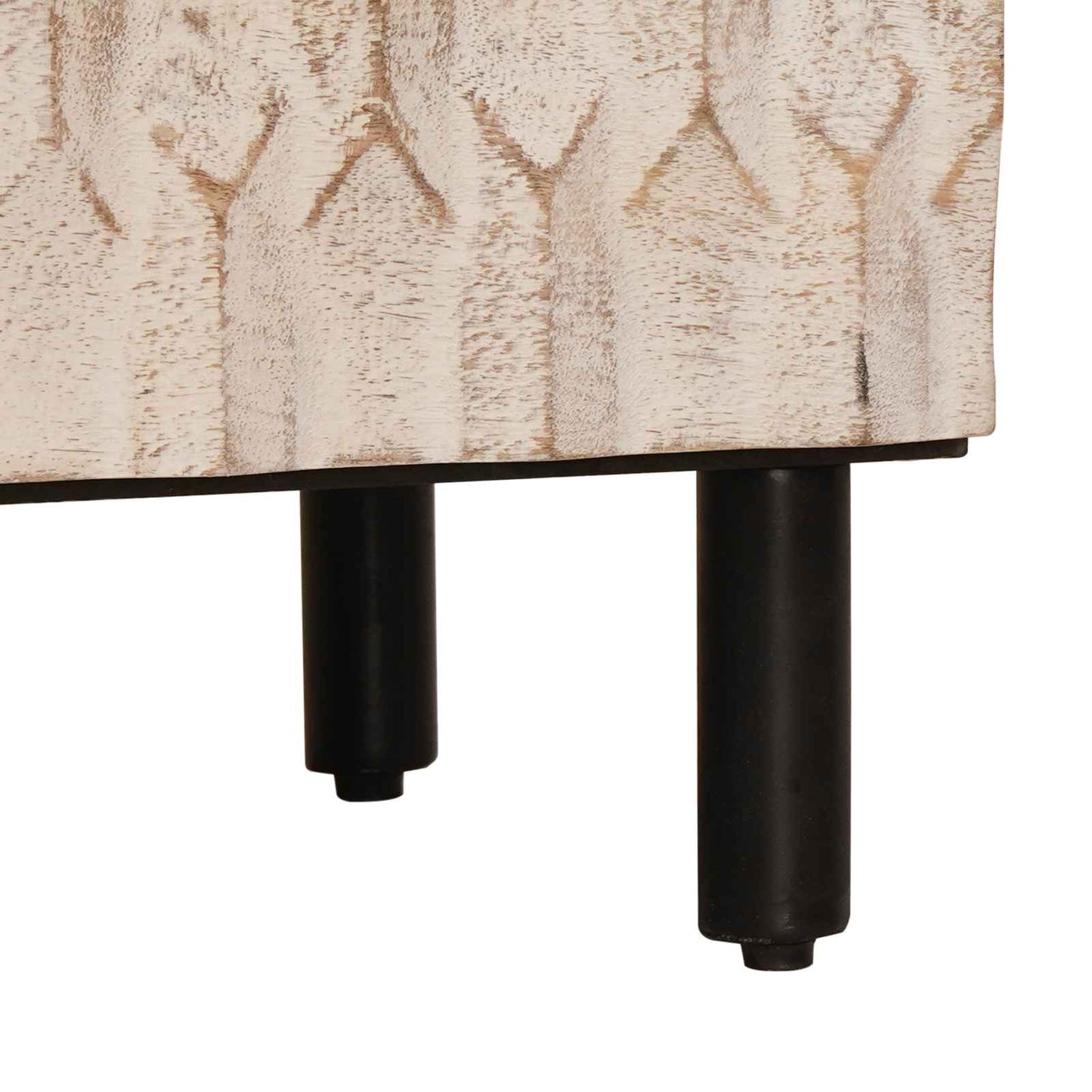 vidaXL Sideboard Weiße gewaschene Oberfläche 60 x 33 x 75 cm