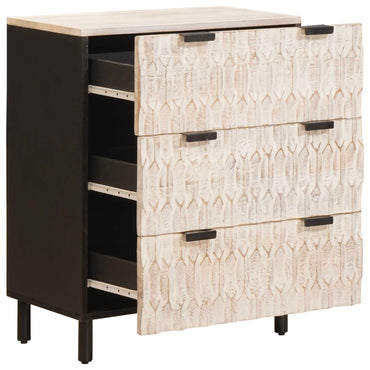 vidaXL Sideboard Weiße gewaschene Oberfläche 60 x 33 x 75 cm