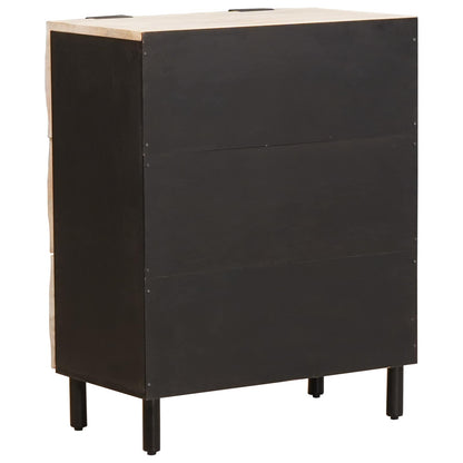 vidaXL Sideboard Weiße gewaschene Oberfläche 60 x 33 x 75 cm