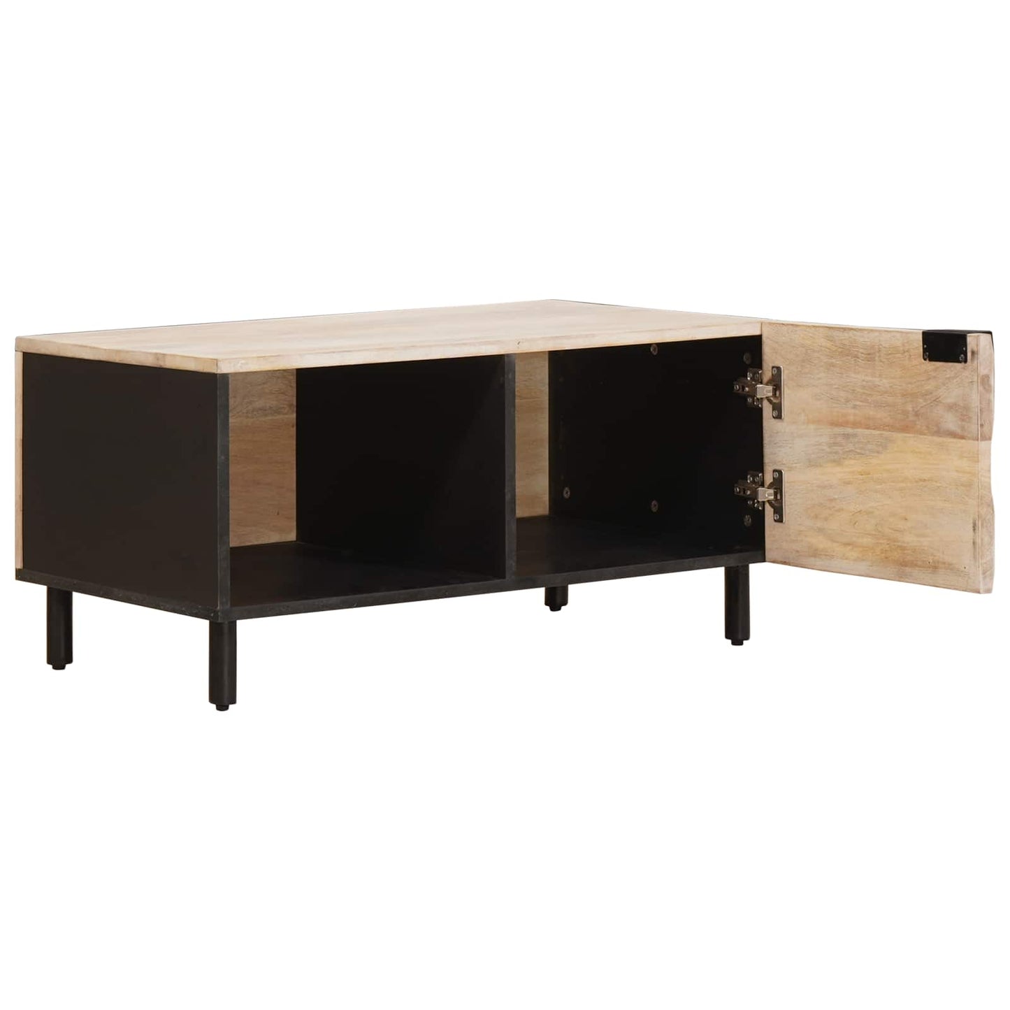 vidaXL Couchtisch Weiß 80 x 50 x 40 cm Massivholz Mango