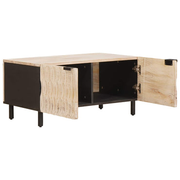 vidaXL Couchtisch Weiß 80 x 50 x 40 cm Massivholz Mango