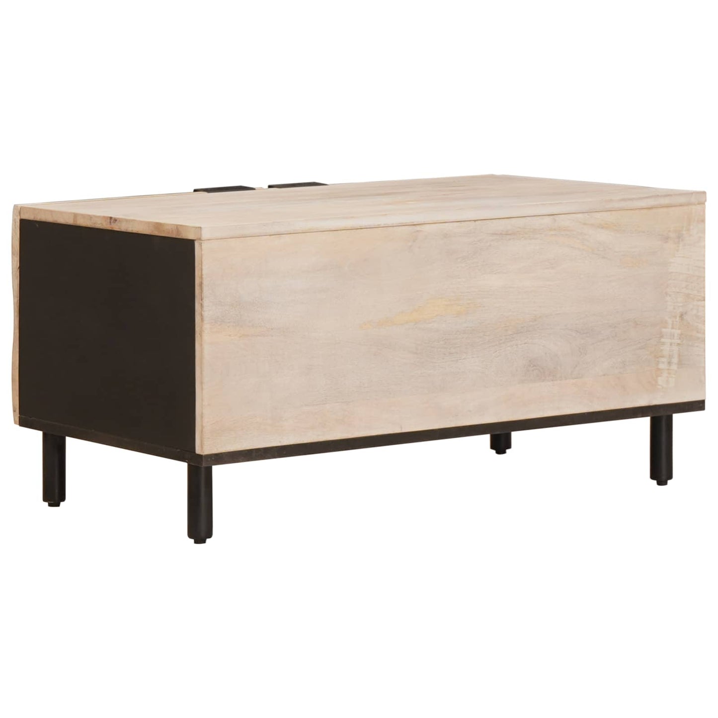 vidaXL Couchtisch Weiß 80 x 50 x 40 cm Massivholz Mango