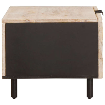 vidaXL Couchtisch Weiß 80 x 50 x 40 cm Massivholz Mango