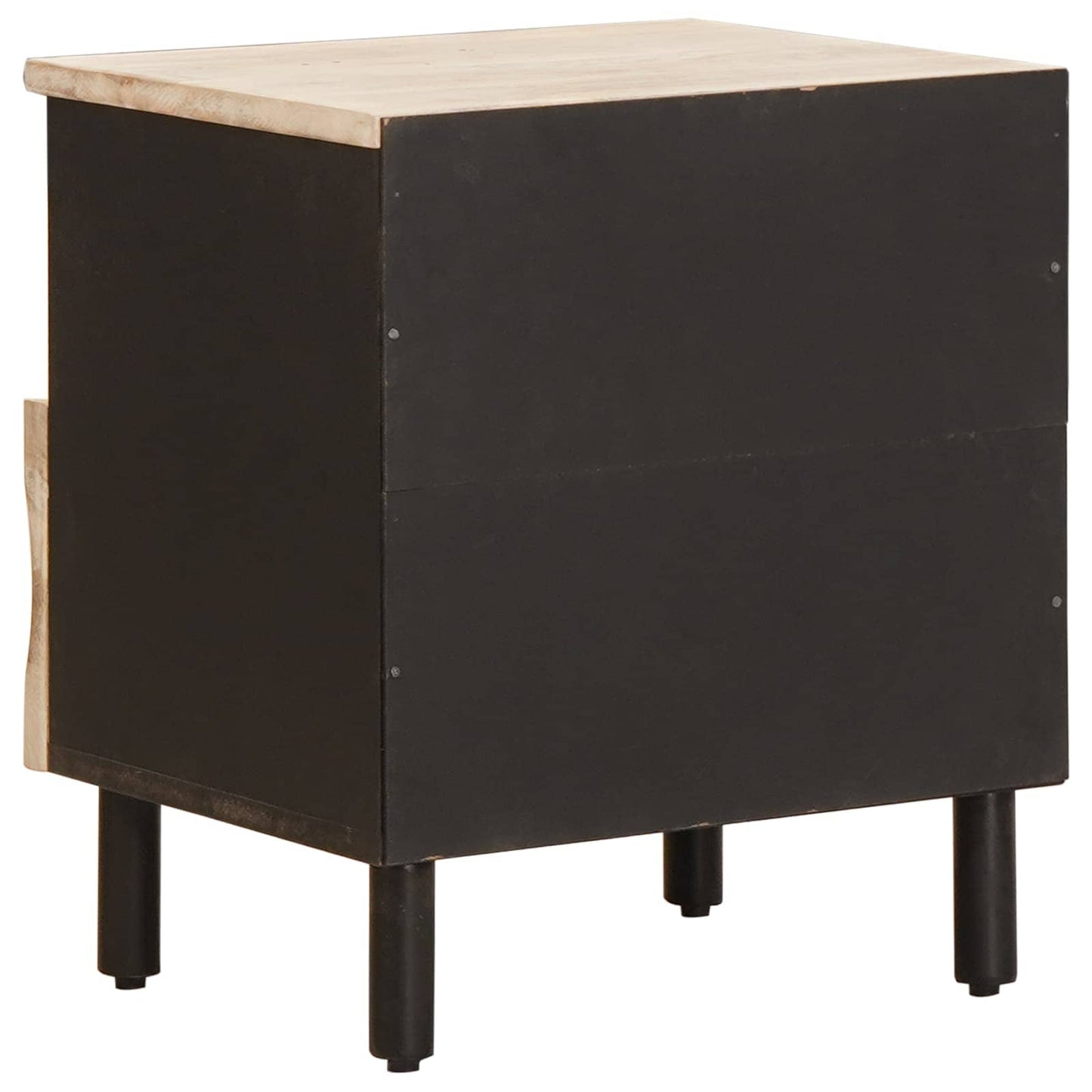 vidaXL Nachttisch mit Schubladen Weiß 40 x 33 x 46 cm Massivholz Mango