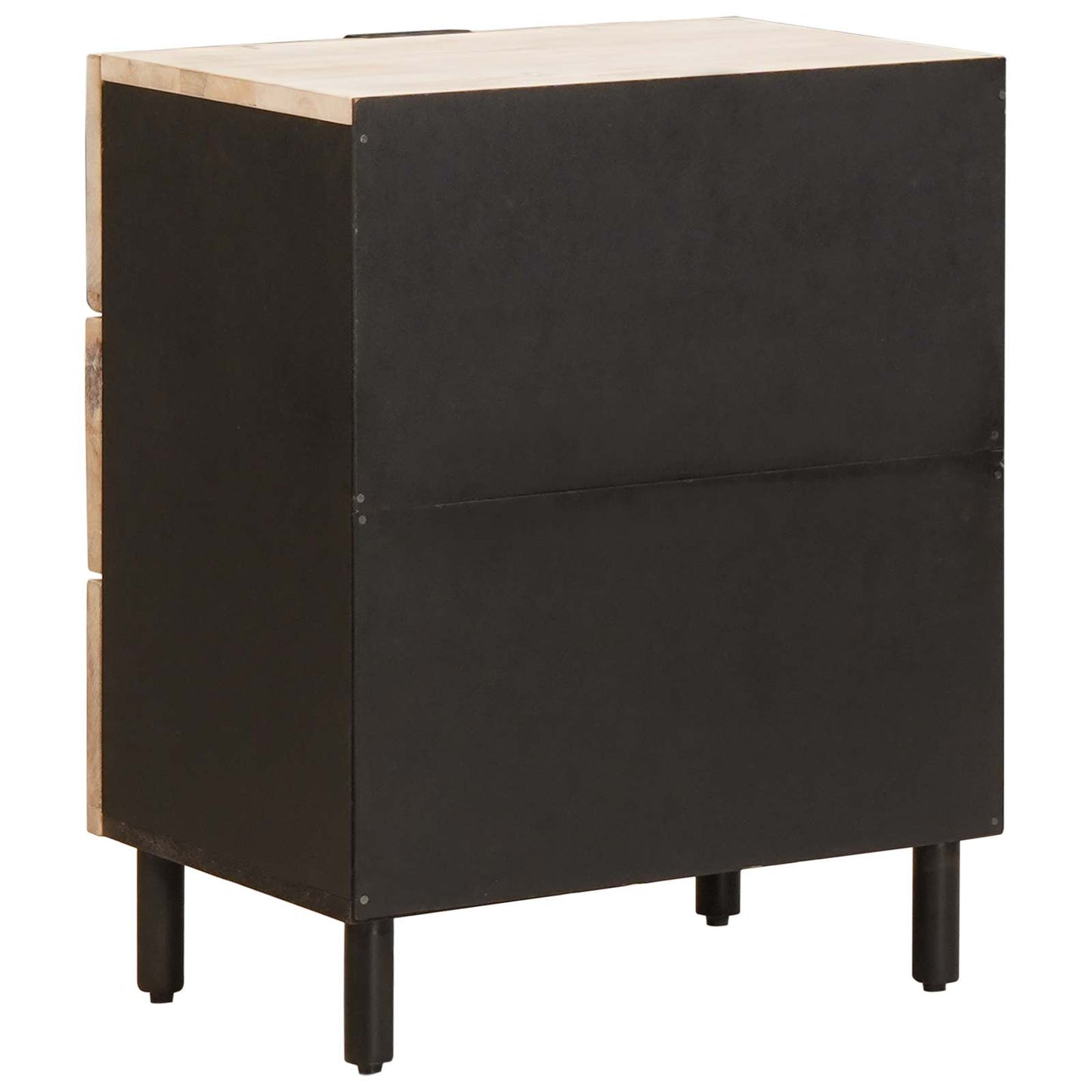 vidaXL Nachttisch mit Schubladen Weiß 50 x 33 x 62 cm Massivholz Mango