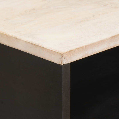 vidaXL Nachttisch mit Schubladen Weiß 50 x 33 x 60 cm Massivholz Mango