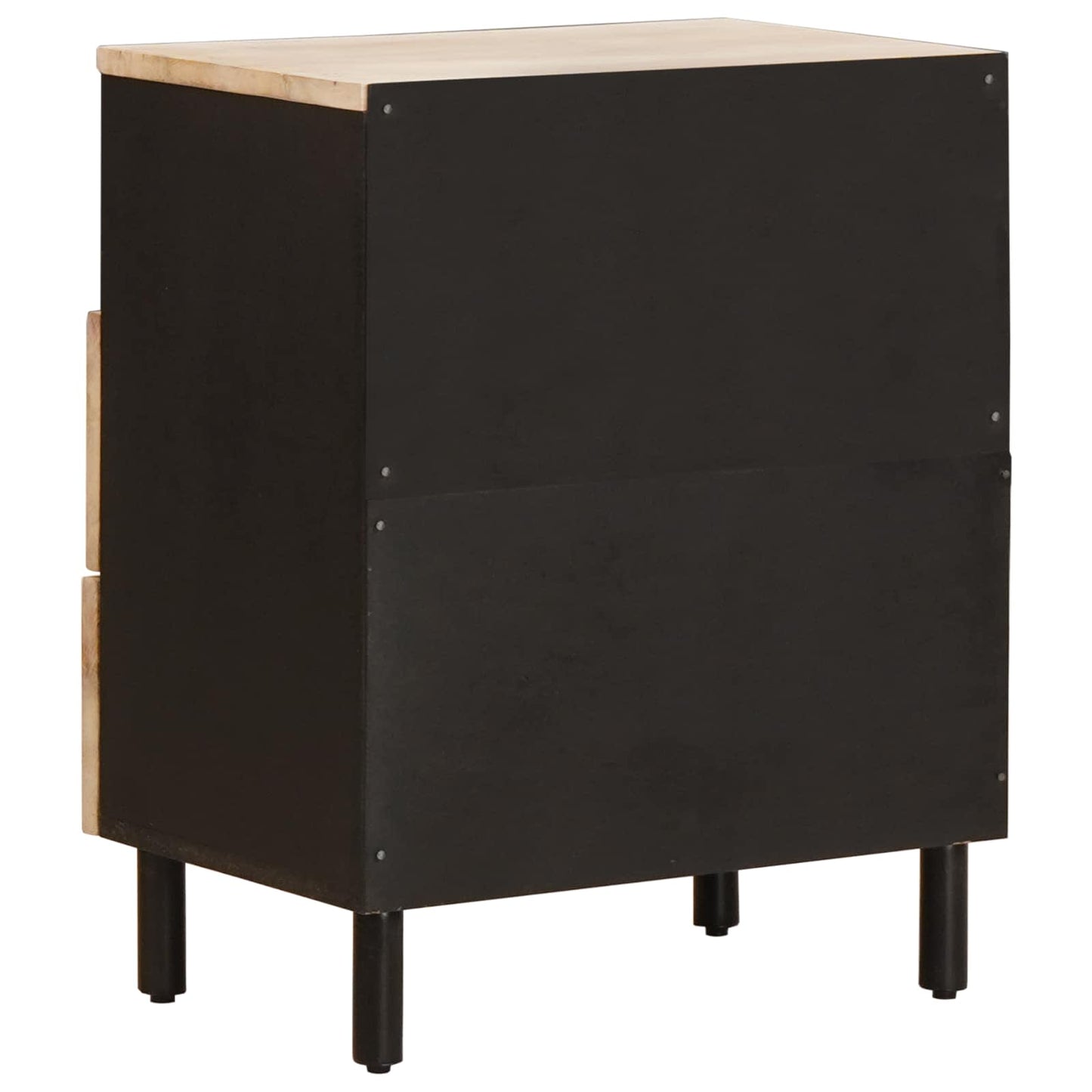 vidaXL Nachttisch mit Schubladen Weiß 50 x 33 x 60 cm Massivholz Mango