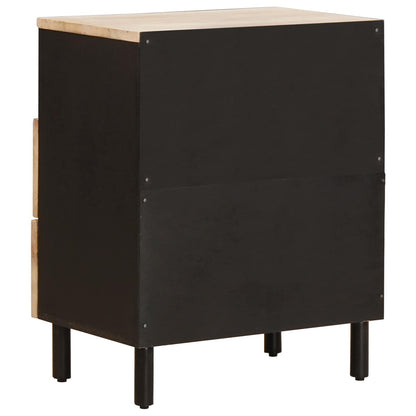 vidaXL Nachttisch mit Schubladen Weiß 50 x 33 x 60 cm Massivholz Mango