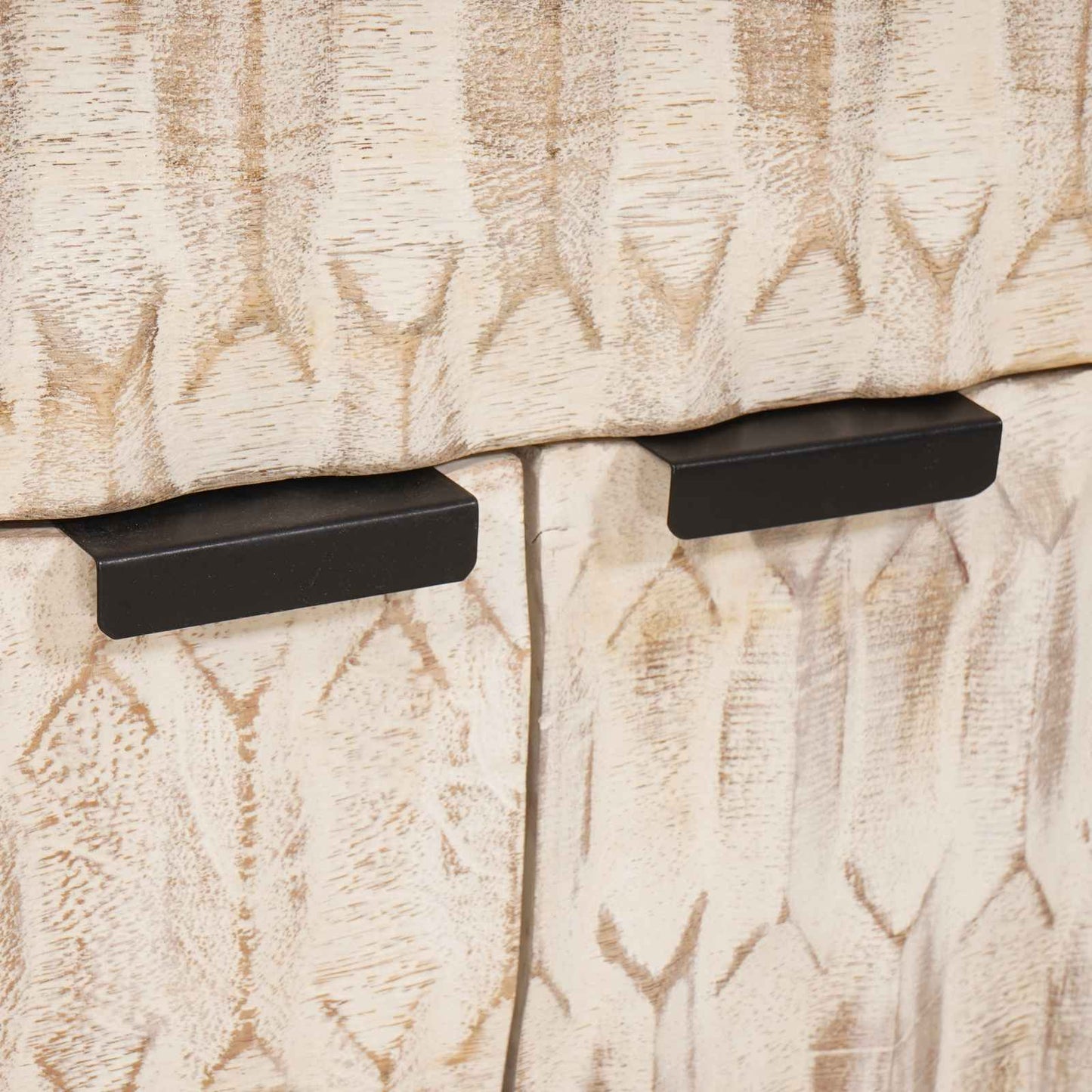 Nachttisch mit Schubladen Weiß 50 x 33 x 60 cm Massivholz Mango