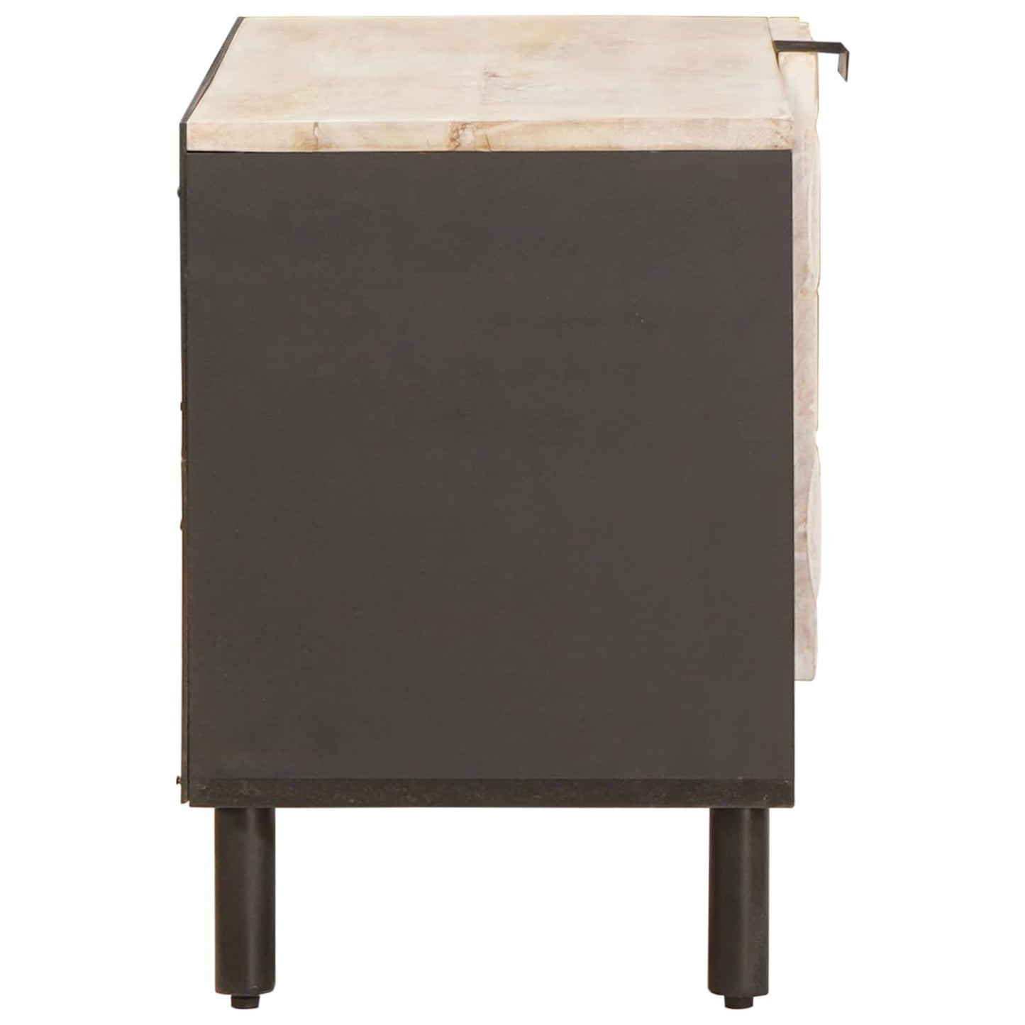 vidaXL TV-Schränk mit Tür Weiße gewaschene Oberfläche 80 x 33 x 46 cm