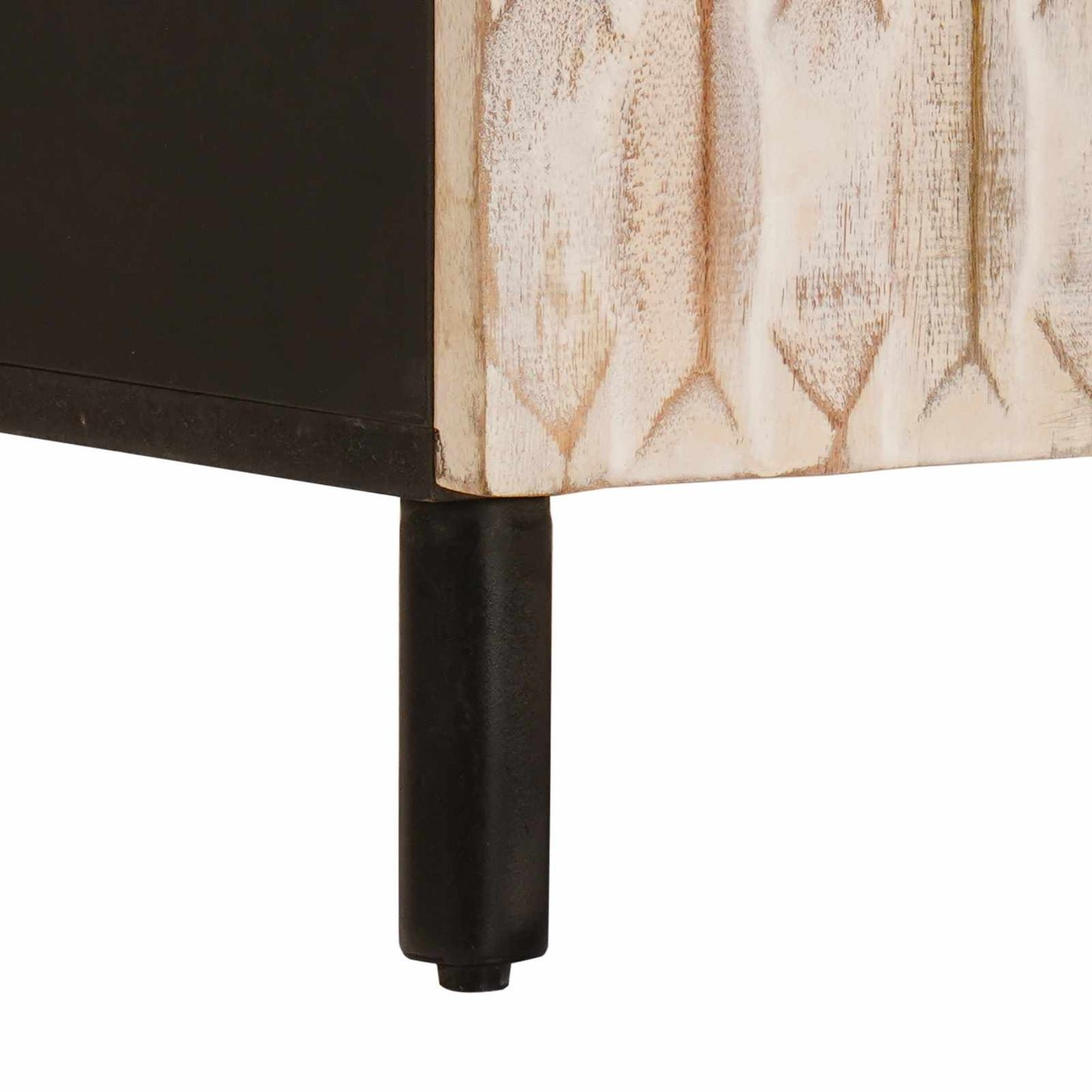 Waschbeckenschrank Weiß 62 x 33 x 58 cm Massivholz Mango