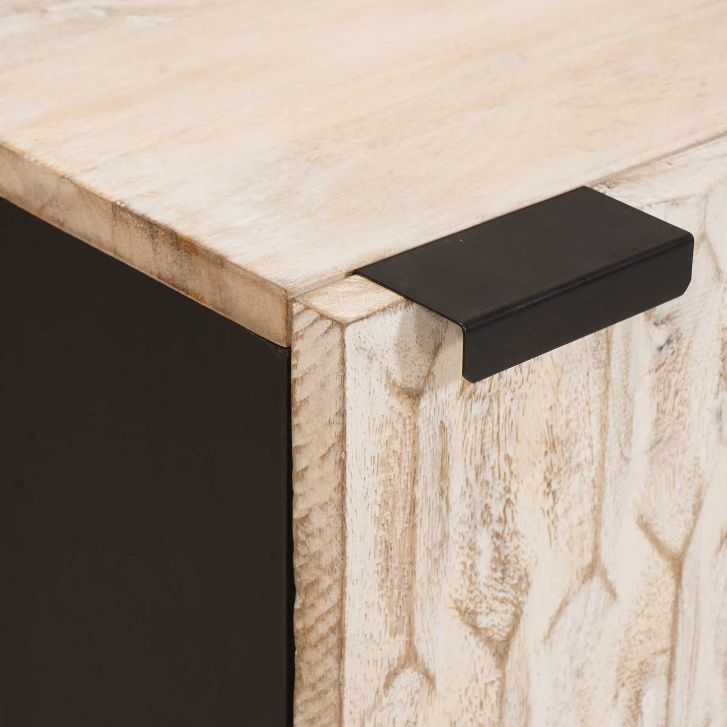 Badezimmer Hängeschrank Weiß 38 x 33 x 48 cm Massivholz Mango