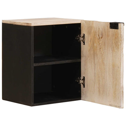 Badezimmer Hängeschrank Weiß 38 x 33 x 48 cm Massivholz Mango