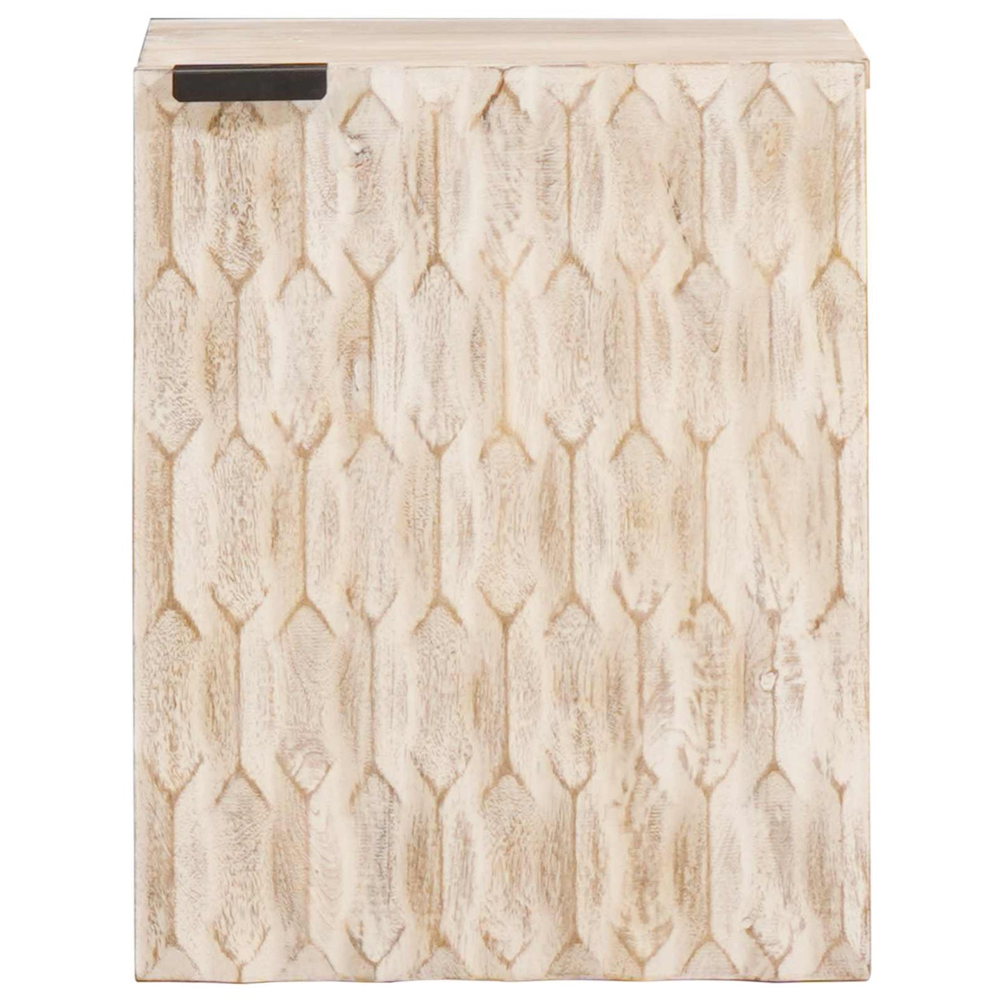 Badezimmer Hängeschrank Weiß 38 x 33 x 48 cm Massivholz Mango