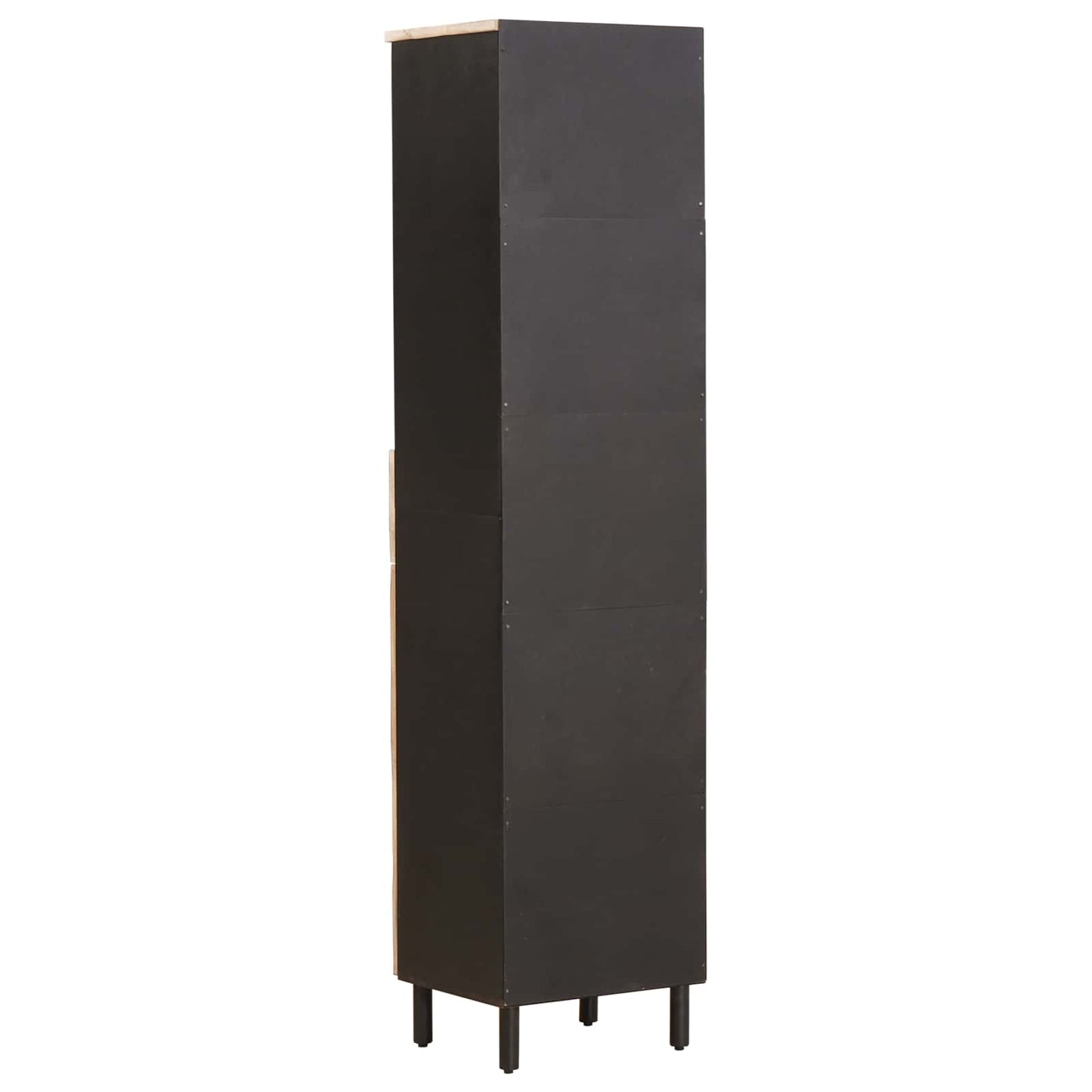 vidaXL Badezimmerschrank mit Regal Schwarz und Weiß 38 x 33 x 160 cm