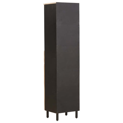 vidaXL Badezimmerschrank mit Regal Schwarz und Weiß 38 x 33 x 160 cm