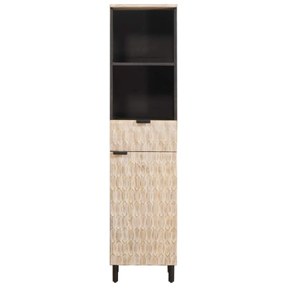 vidaXL Badezimmerschrank mit Regal Schwarz und Weiß 38 x 33 x 160 cm