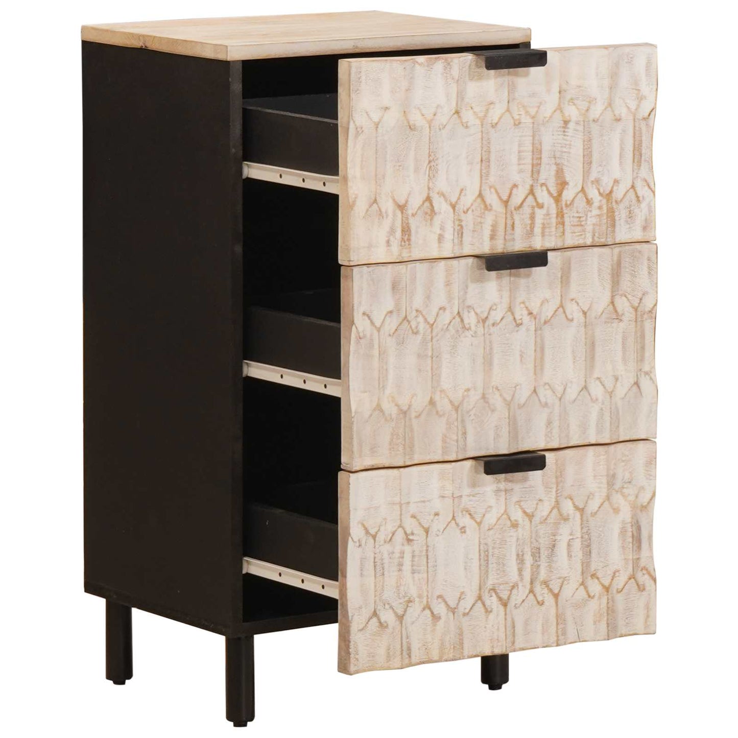 Sideboard Weiße gewaschene Oberfläche 40 x 33 x 75 cm