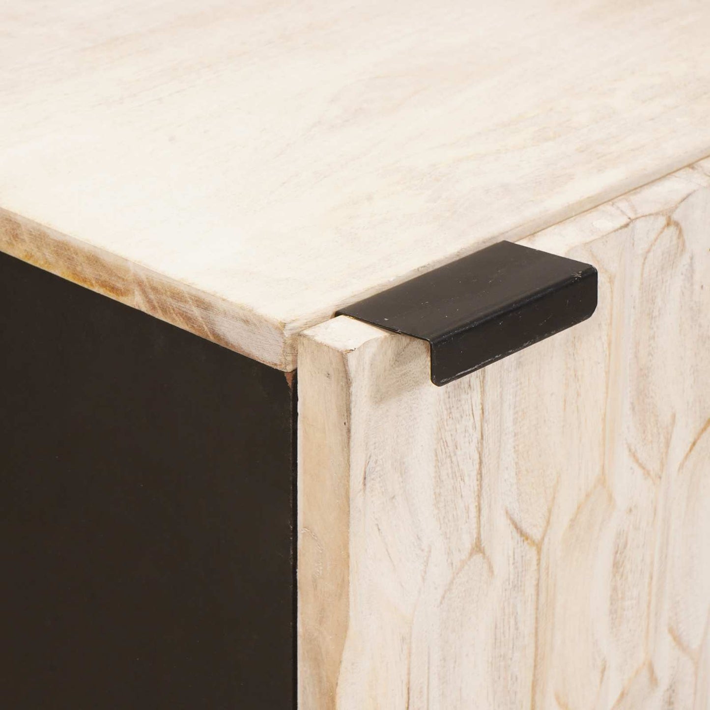 Sideboard mit Tür Weiße gewaschene Oberfläche 40 x 33 x 75 cm