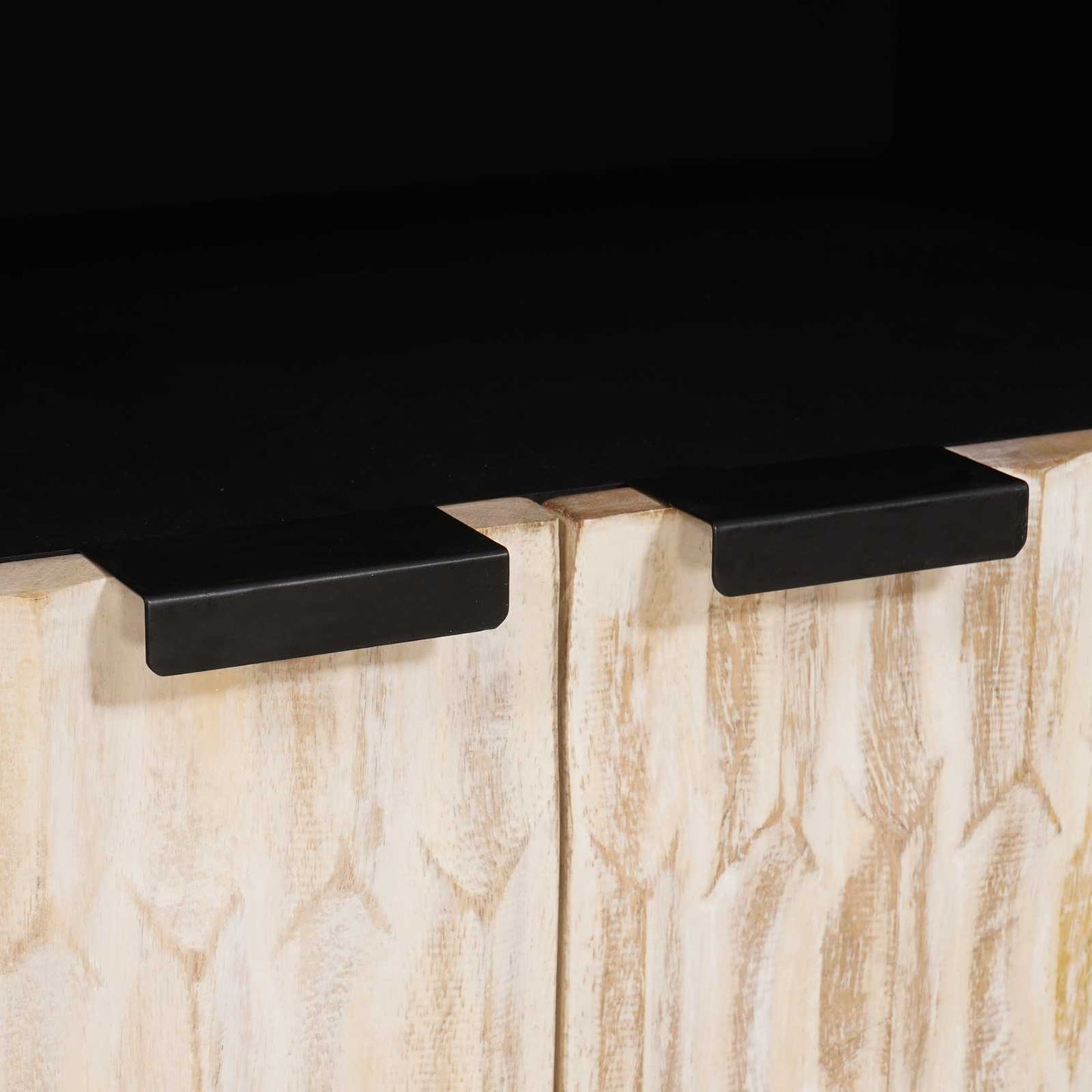 Sideboard mit Tür Weiße gewaschene Oberfläche 60 x 33 x 75 cm