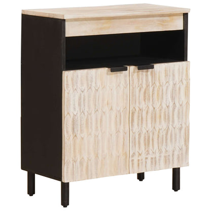 Sideboard mit Tür Weiße gewaschene Oberfläche 60 x 33 x 75 cm