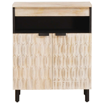 Sideboard mit Tür Weiße gewaschene Oberfläche 60 x 33 x 75 cm