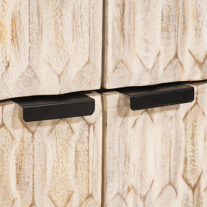 Sideboard mit Tür Weiße gewaschene Oberfläche 60 x 33 x 75 cm