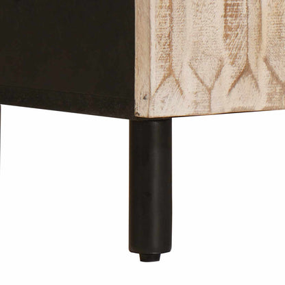 Sideboard mit Tür Weiße gewaschene Oberfläche 60 x 33 x 75 cm