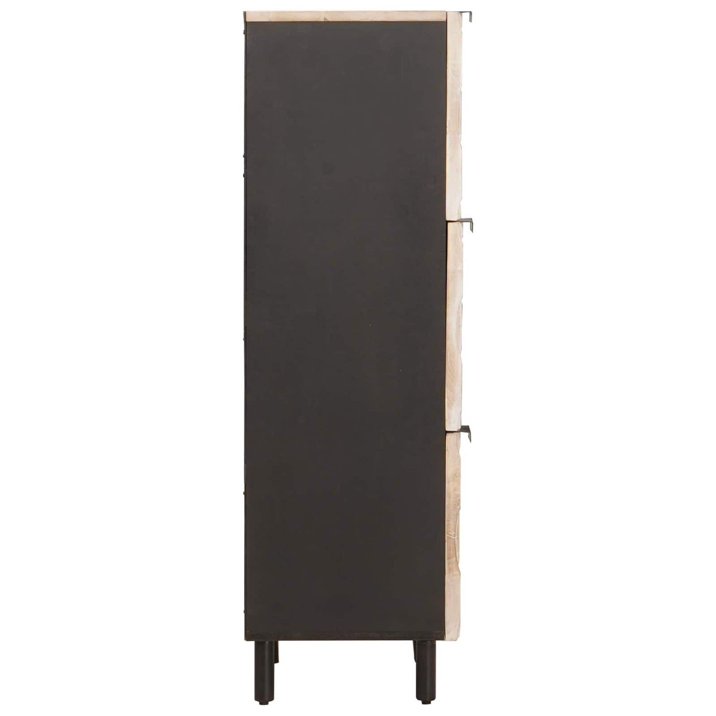 Highboard mit Tür Weiße gewaschene Oberfläche 40 x 33 x 110 cm