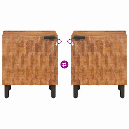 vidaXL Nachttisch Braun 40 x 33 x 46 cm Massivholz Mango