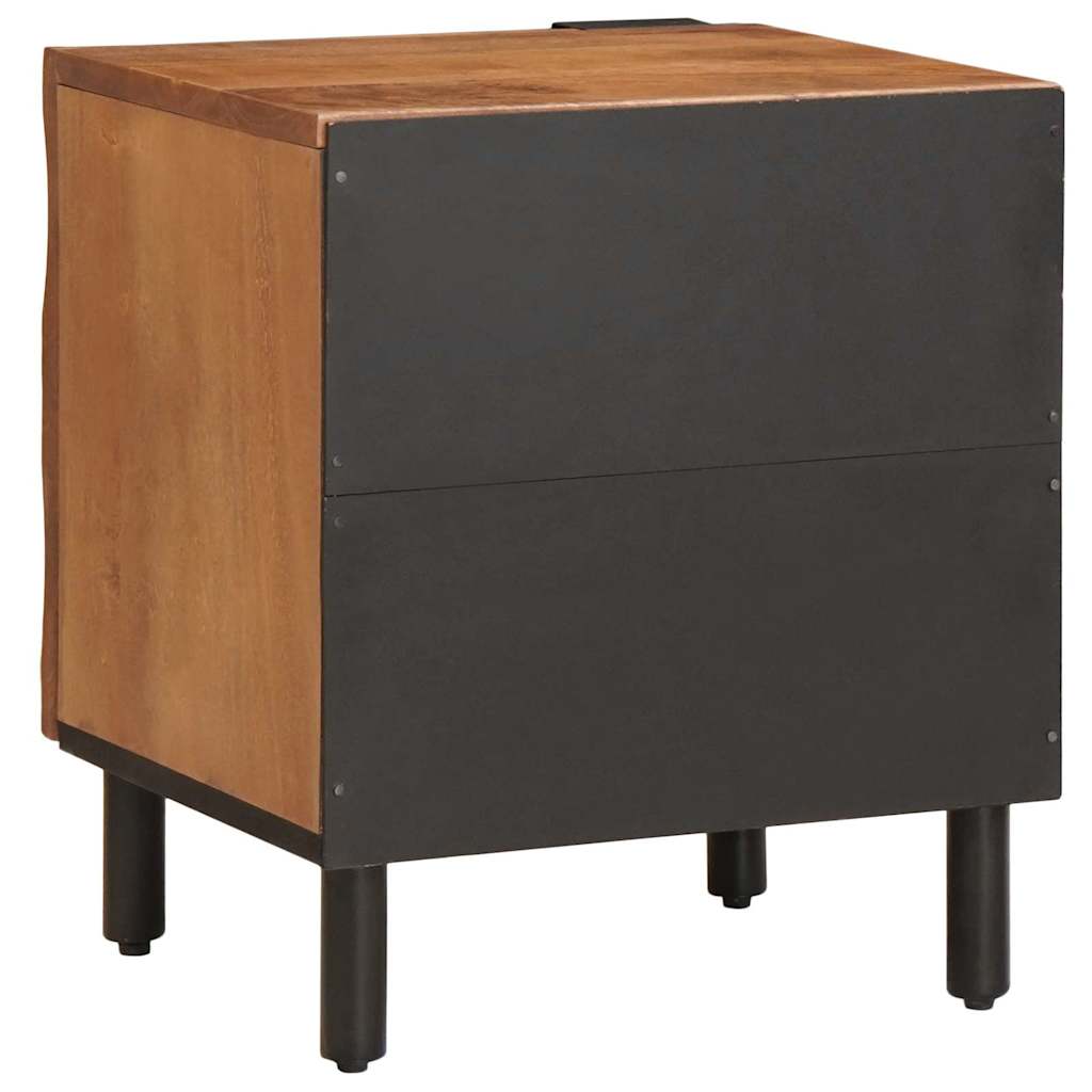 vidaXL Nachttisch 2 pcs Braun 40 x 33 x 46 cm Massivholz Mango