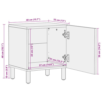 vidaXL Nachttisch 2 pcs Braun 40 x 33 x 46 cm Massivholz Mango