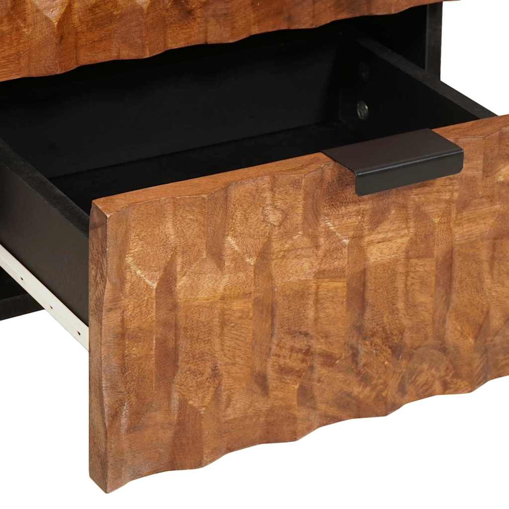 vidaXL Nachttisch 2 pcs Braun 40 x 33 x 46 cm Massivholz Mango