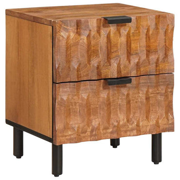 vidaXL Nachttisch 2 pcs Braun 40 x 33 x 46 cm Massivholz Mango