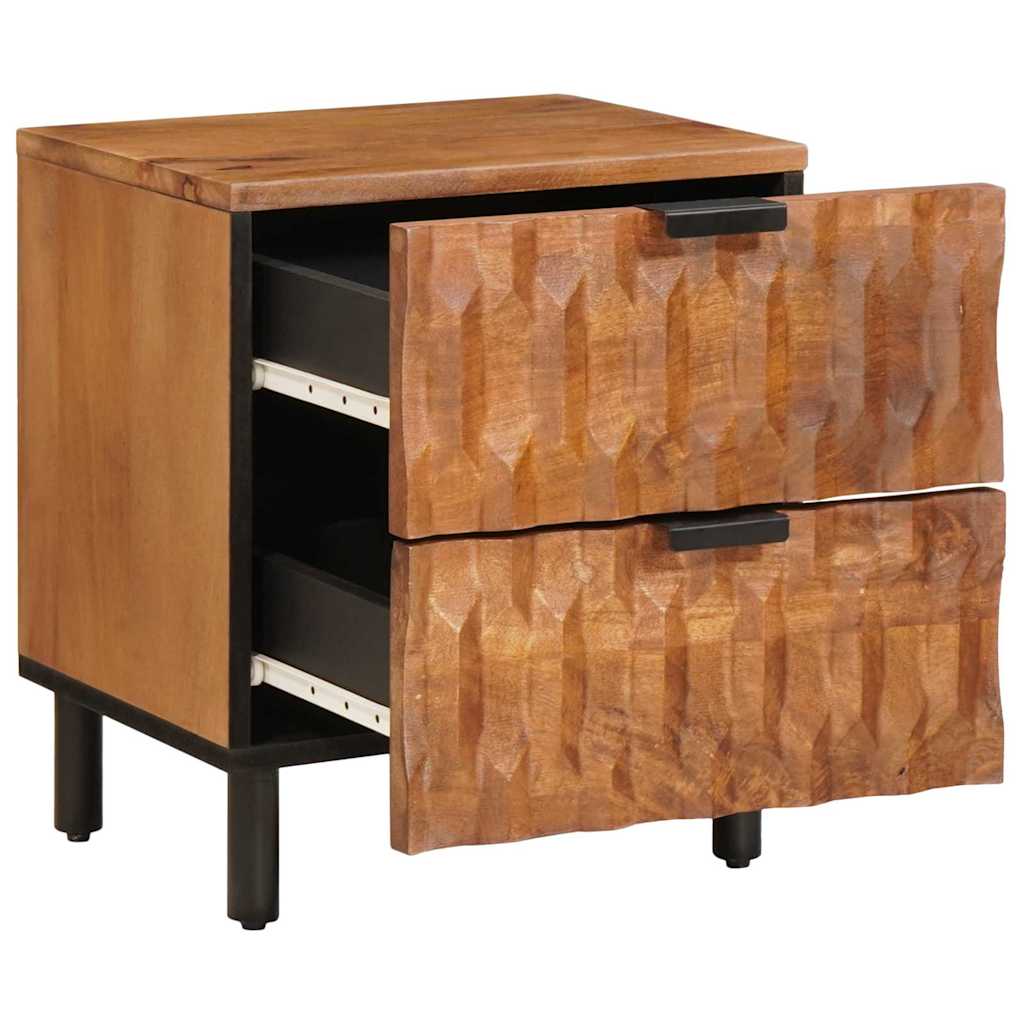 vidaXL Nachttisch 2 pcs Braun 40 x 33 x 46 cm Massivholz Mango