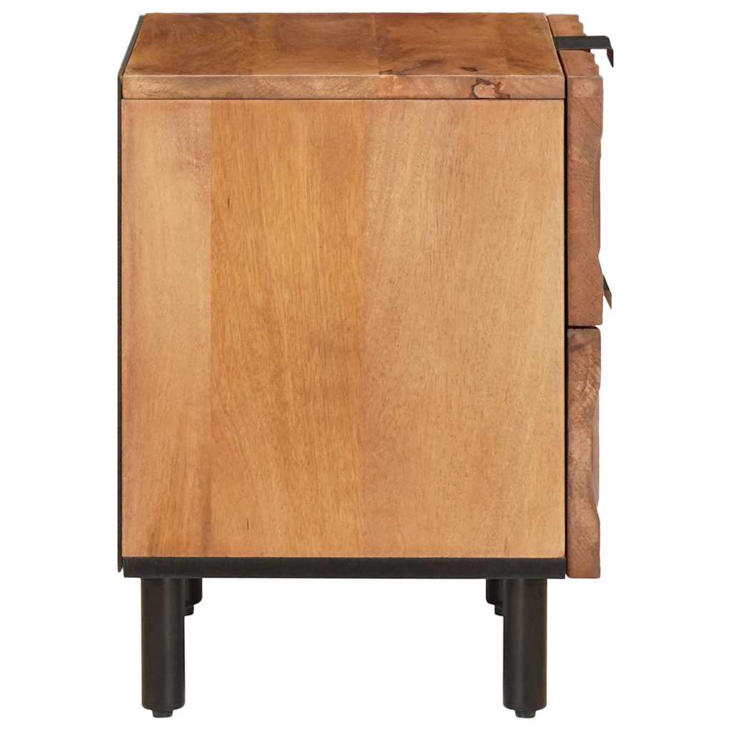 vidaXL Nachttisch 2 pcs Braun 40 x 33 x 46 cm Massivholz Mango