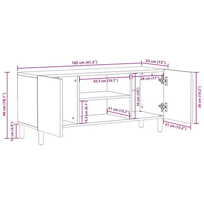 vidaXL TV-Schränk mit Regal Akazienbraune Oberfläche 105 x 33 x 46 cm