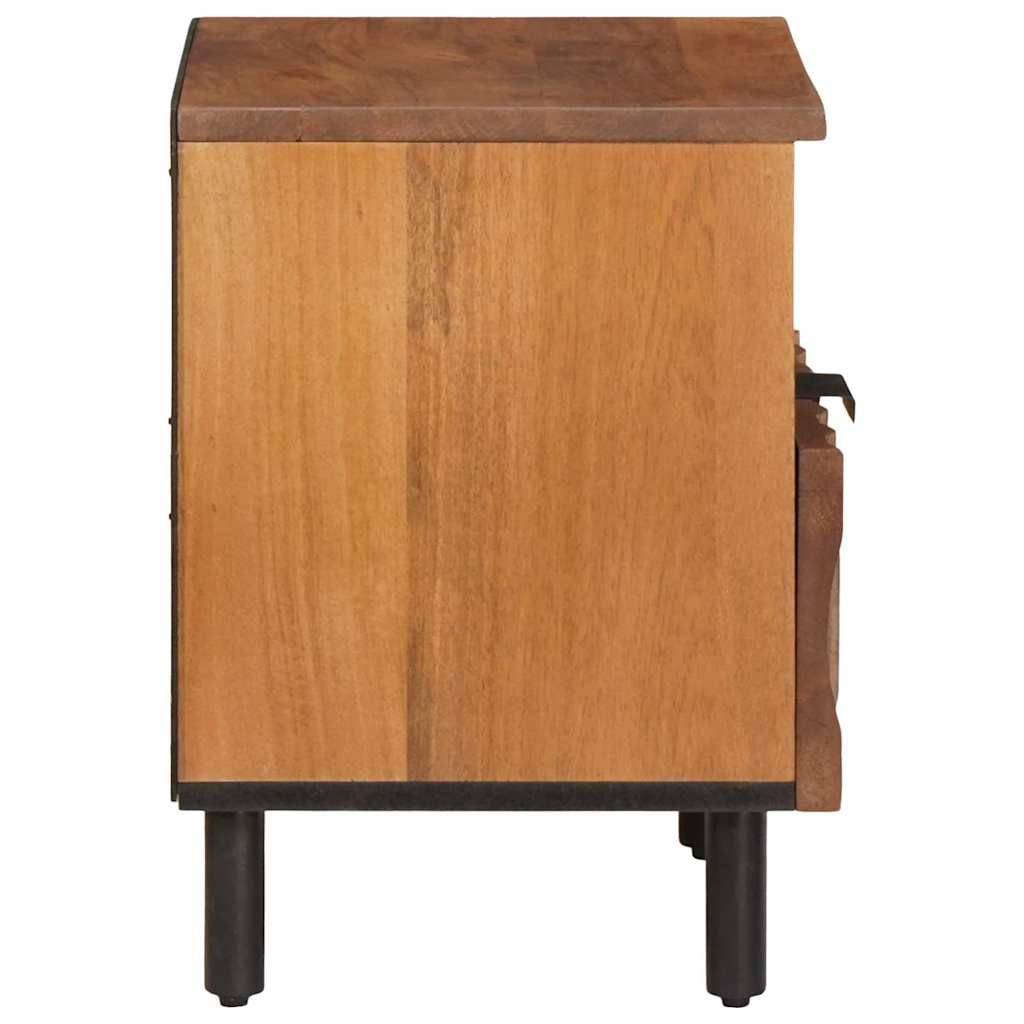 vidaXL Nachttisch 2 pcs Braun 40 x 33 x 46 cm Massivholz Mango