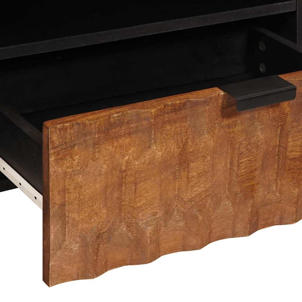 vidaXL TV-Schränk mit Regal Akazienbraune Oberfläche 80 x 33 x 46 cm