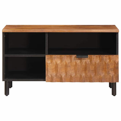 vidaXL TV-Schränk mit Regal Akazienbraune Oberfläche 80 x 33 x 46 cm