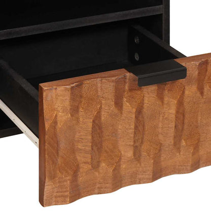 vidaXL TV-Schränk mit Regal Akazienbraune Oberfläche 100 x 33 x 46 cm