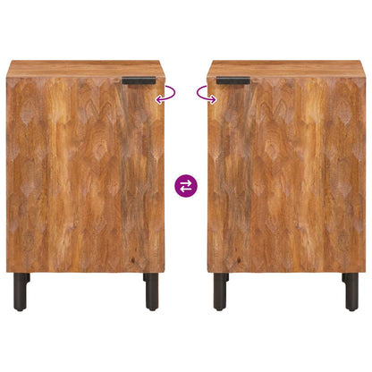 vidaXL Badezimmerschrank Braun 38 x 33 x 58 cm Massivholz Mango