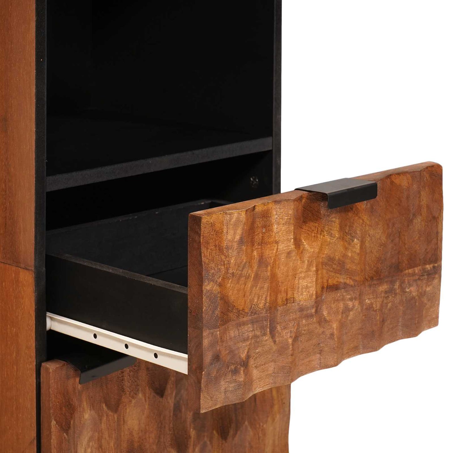 vidaXL Badezimmerschrank Braun 38 x 33 x 160 cm Massivholz Mango